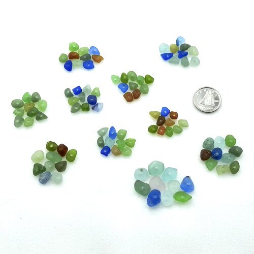 Tiny Sea Glass Beads Centre Drilled Hole Jewelry Crafts Canada