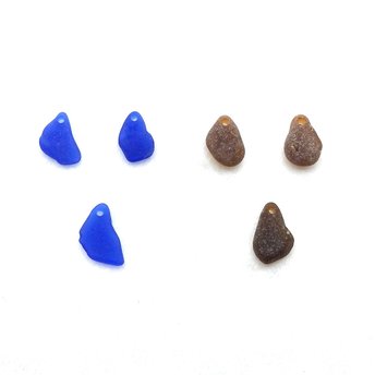 real sea glass drop beads
