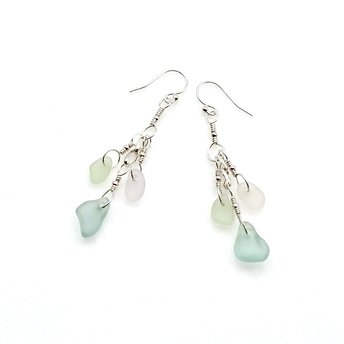 authentic sea glass earrings