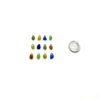 drilled beach glass charms