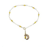 sunflower yellow ankle bracelet
