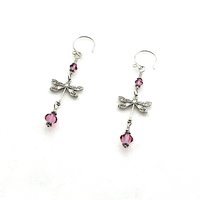 Dragonfly Earrings Pink Crystal Swarovski Elements Jewelry Gifts