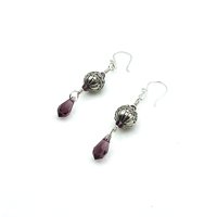 Teardrop Earrings Purple Amethyst Swarovski Elements Jewelry