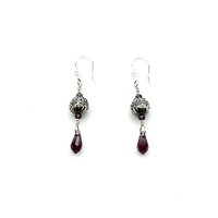Teardrop Earrings Purple Amethyst Swarovski Elements Jewelry