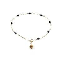 black ankle bracelet