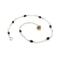 adjustable gold beaded chain