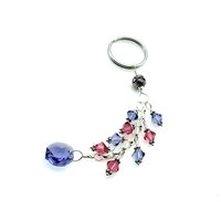 Crystal Keychain Swarovski Elements Pink Purple Gifts Canada