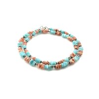 light blue and coral colours 