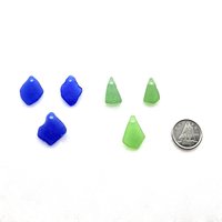 drilled real sea glass 
