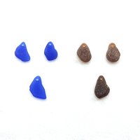 real sea glass drop beads