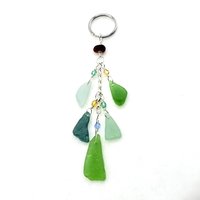 Beach Glass Keychain Long Dangle Charm Keyring Canada