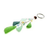 Beach Glass Keychain Long Dangle Charm Keyring Canada