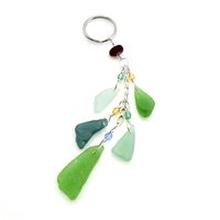 Beach Glass Keychain Long Dangle Charm Keyring Canada