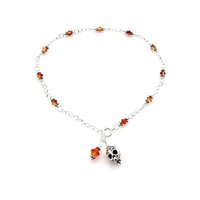 orange crystal beads