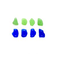 Sea Glass Connector Links Drilled Beach Beads for Jewelry Making Crafts 