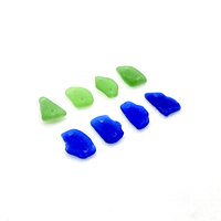 Sea Glass Connector Links Drilled Beach Beads for Jewelry Making Crafts 