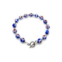 blue beaded bracelet 