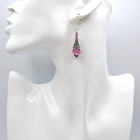 2 inches (5.1cm) in length from the top of the sterling silver lever back ear wires