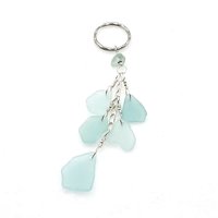 real beach glass keychain