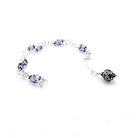 Crystal Anklet for Women Violet Purple Swarovski Elements 