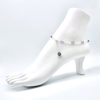 Crystal Anklet for Women Violet Purple Swarovski Elements 