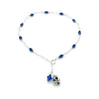 blue crystal anklet for women