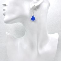 real beach glass earings