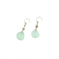 gold dangle 2 1/8" in length from the top of the pierced ear wires