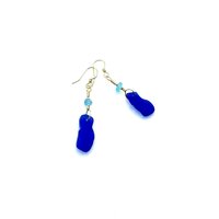 cobalt blue charms with aqua blue accents