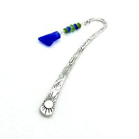 cobalt blue beach glass charm dangle