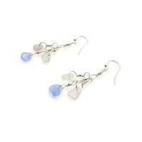tri colour long dangles