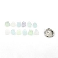 tiny pastel sea glass beads