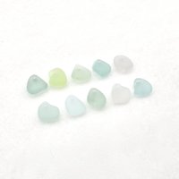 drilled beach glass drop beads