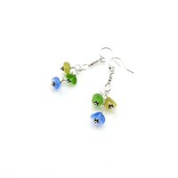 yellow green cornflower blue tri colour