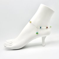 beaded silver chain