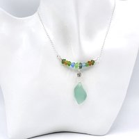 Sea Glass Necklace Handmade 18 Inch Beach Jewelry Artisan Gifts Canada