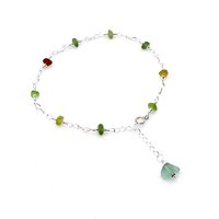 sea glass ankle bracelet