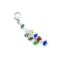sea glass clip on bag charm