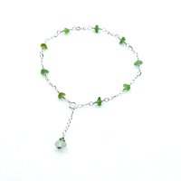 adjustable silver beaded chain