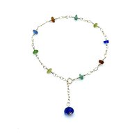 sea glass ankle bracelet