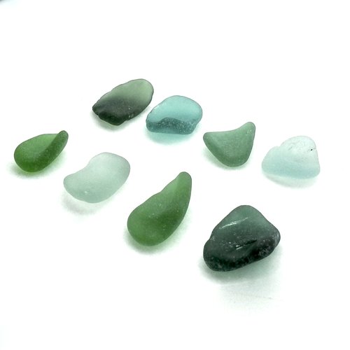 natural beach glass pieces