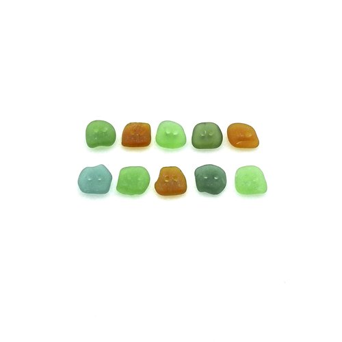 real sea glass buttons