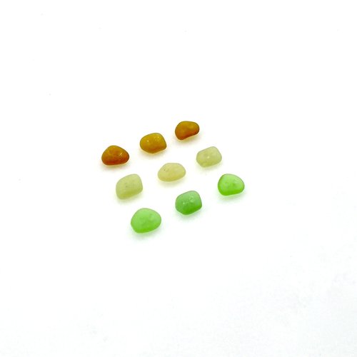 3 light brown 3 yellow 3 green