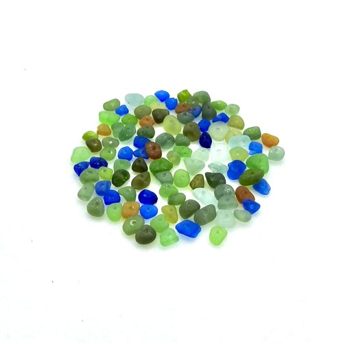 sea glass beads bulk mix