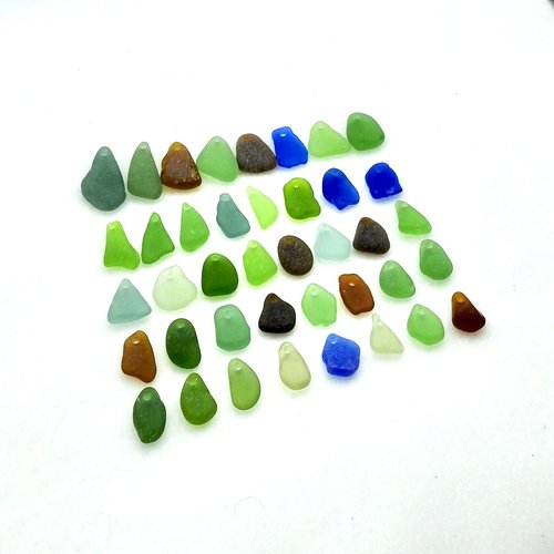 drilled sea glass beads
