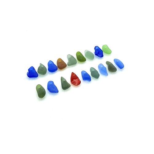 tiny sea glass charms
