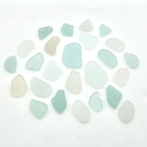 large pastel sea glass pieces