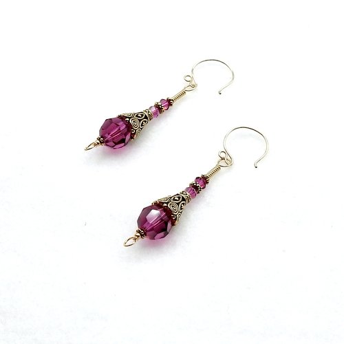 fuchsia pink Swarovski Elements