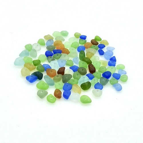 tiny sea glass beads