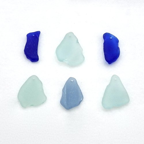 sea glass top drilled beads